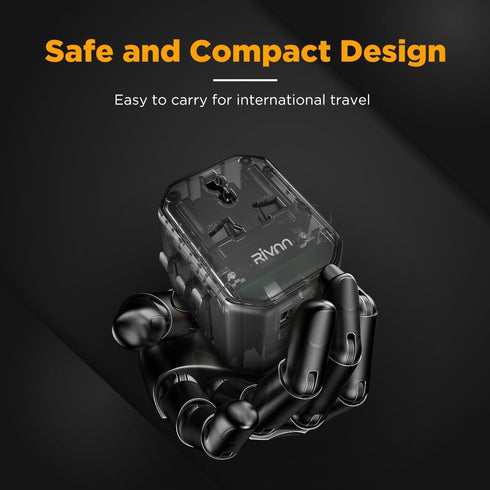 Outlet Universal Travel Adapter, Rivnn Transparent European Travel Plug Adapter, European Plug Adapter, Universal Travel Plug Adapter, Internation...