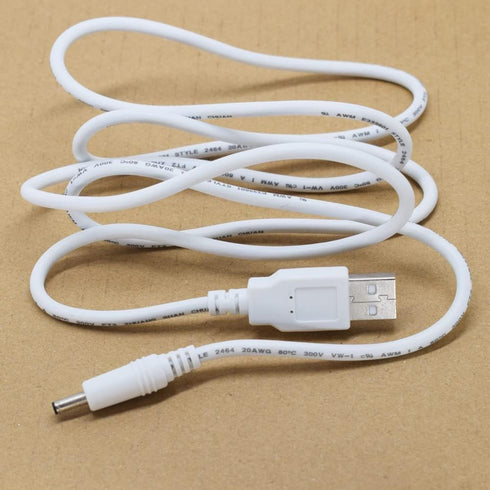2PCS USB to 5V DC Power Cable White,4FT/1.2M USB to 3.5 x 1.35mm Plug Barrel Jack 5V DC Power Supply Cord Cable,20AWG USB DC 5V Charging Cable Ada...