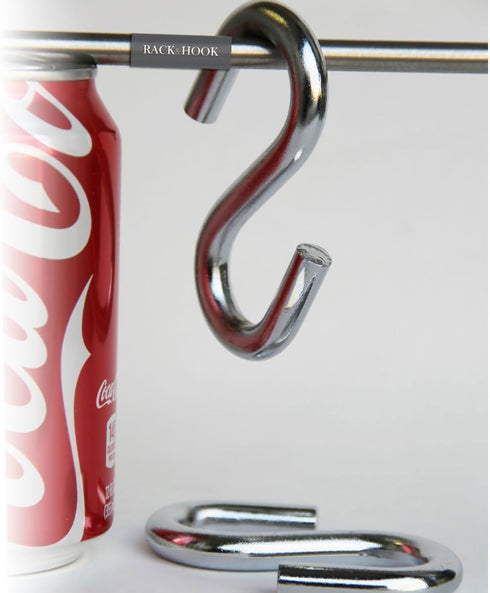 WALLNITURE Premium Quality Heavy-Duty Small S Shaped Utility Hooks Chrome Finish 3.5 Inches Pack of 4...