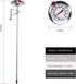 KT THERMO Deep Fry Thermometer with Instant Read,Dial Thermometer(2-Pack),12" Stainless Steel Stem Meat Cooking Thermometer,Best for Turkey,BBQ,Gr...