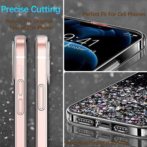 Compatible with Samsung A35 5G Case Clear Glitter Bling Cases for Women, Samsung Galaxy A35 5G Phone Case Silicone TPU Shockproof Protective Cover...