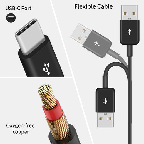 Poyiccot USB A to USB C Splitter Cable, Multi USB C Splitter Cable, 6 in 1 USB 2.0 Type A Male to 6 USB C Male Charging Cable, for USB Type-C Phon...