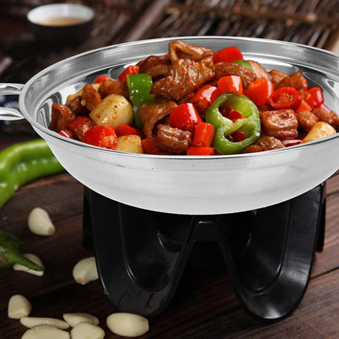 Kichvoe Stainless Steel Wok Pan with Lid 2pcs Double Handle Everyday Pan Nonstick Frying Pan Shabu Pot Seafood Cookware Fits All Stoves for Home O...