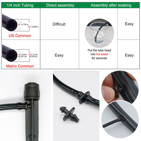 25 Pcs Drip Irrigation Emitters, Adjustable Flow 0-20 GPH Irrigation Drippers with Stake, Full Circle Flow Sprinkler Head, Micro Sprinkler for Gar...