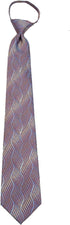 Mens Pattern Pre-made Zipper Tie Pre-made Designer Pattern Zipper Necktie...