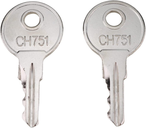 DVPARTS Universal Keys CH751 Compatible with RV Campers, Storage Lockers, Boats, Display Cases, T-Handles, Side Boxes (2)...
