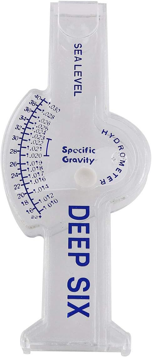 ZRM&E Seawater Hydrometer for Aquarium Aquaculture Seawater Densimeter Ocean Hydrometer Salinity Meter for Fish Tank Salinity Specific Gravity Tes...