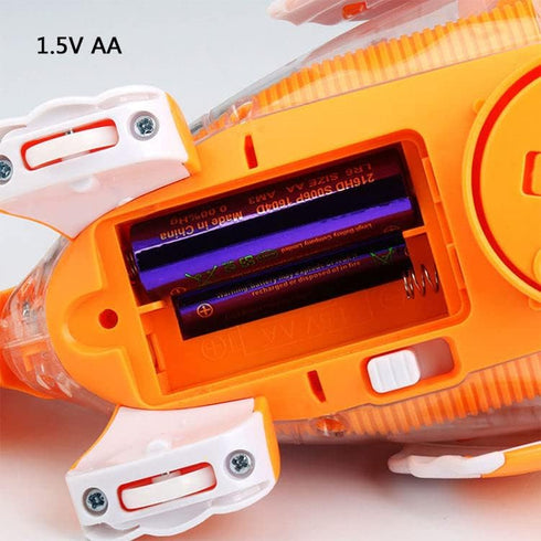 Nenekal Transparent Electric Gear Gold Fish Toddler Toys with Music & Lights. Bump and Go Technology. Perfect for Babies Tummy Time, Educational S...