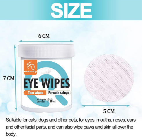 Pet Wipes for Cats & Dogs, Grooming Wipes for Eyes, Paws, Ears, Nose, Unscented Soft Pet Tear Stain Remover Wipes 300 Pads...