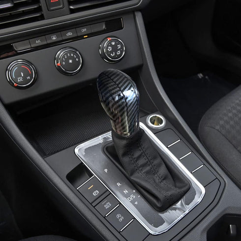ruihe Carbon Fiber Color Auto Car Gear Shift Knob Cover Fit for Golf Jetta Passat Tiguan Atlas Beetle GLI Eos CC Golf TDI E-Golf Golf Sportwagen J...