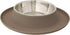 Messy Mutts Single Silicone Feeder with Stainless Bowl | Non-Skid Food Dishes for Dogs for All Pets | Dog Food Bowls | Medium, 1.5 Cups | Grey...