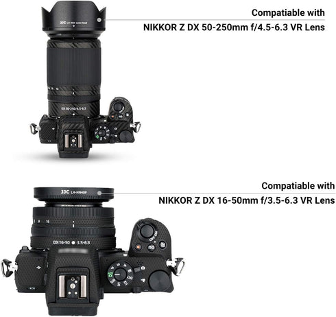 (1+1) Screw on + Bayonet Lens Hood Shade for Nikon Z30 Z50 Z fc Dual Lens Kit (Nikkor Z DX 16-50mm & 50-250mm) Replaces HN-40 and HB-90A Lens Hood...