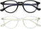 Dollger Blue Light Blocking Glasses Vintage Round Frame Eyeglasses for Women Men 2 Pack Transparent and Black...