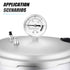 MEANLIN MEASURE Stainless steel pressure cooker gauge,0-20Psi 2" DIAL FACE 3/8" UNC steam pressure gauge?Pressure tank table (includes washer, was...