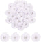30 PCS Flower Appliques, Rhinestone Flowers for Graduation Cap Chiffon Fbric Pearl Craft Chiffon Supplies Lace Sewing Fabric Appliques for Clothin...