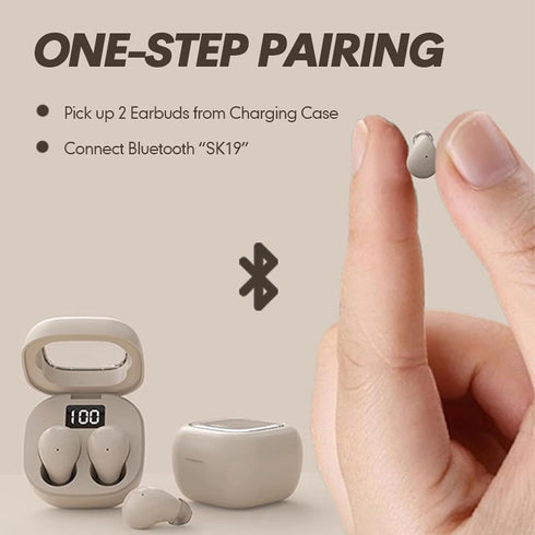 Smallest Invisible Mini Earbuds Wireless Bluetooth, Low Profile Micro Tiny Discreet Hidden Earbuds for Work, Small Headphones, Invisible Sleep Wir...