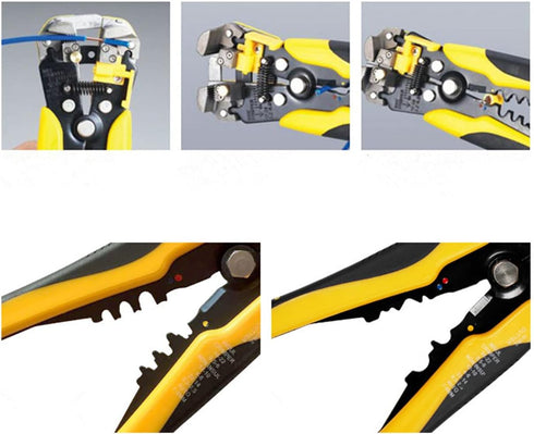 szhdxsy Wire Stripper, Wire Stripping Tool?Cutting Pliers Tool?Wire Crimping Tool, Self-Adjusting 8" Stripping/Crimping 10-24 AWG (0.2~6.0mm²) Mul...