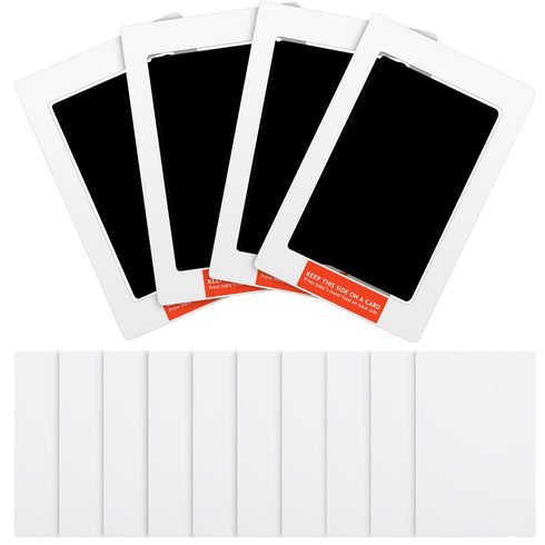 Outus 3 x 5 Inch Newborn Handprint and Footprint Paw Print Kit 4 Clean Touch Ink Pads 10 Imprint Cards Pet Inkless Hand and Feet Stamp for Dogs(Or...