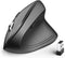 iClever Ergonomic Mouse, WM101 Wireless Vertical Mouse 6 Buttons with Adjustable DPI 1000/1600/2000/2400 Comfortable 2.4G Optical Ergo Mouse for L...