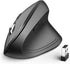 iClever Ergonomic Mouse, WM101 Wireless Vertical Mouse 6 Buttons with Adjustable DPI 1000/1600/2000/2400 Comfortable 2.4G Optical Ergo Mouse for L...