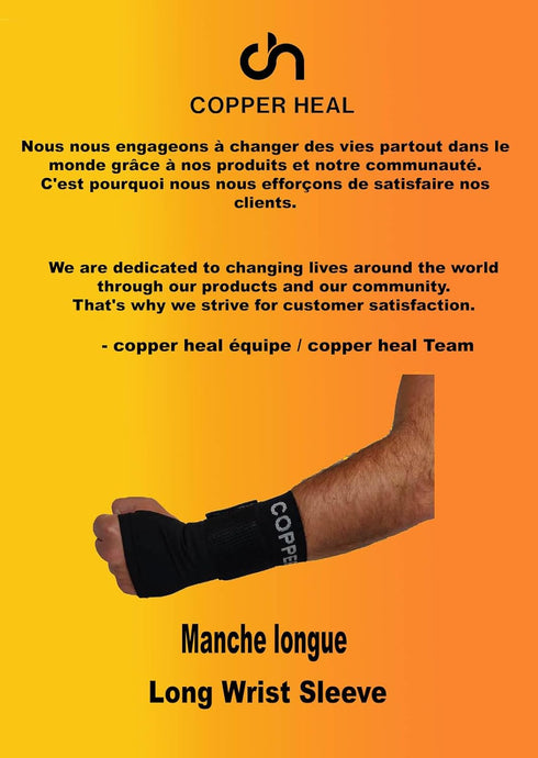 COPPER HEAL Wrist Support Brace – Copper Infused Compression Wrap for Carpal Tunnel, Arthritis, Tendonitis – Adjustable Fit for Men & Women – 1 Br...