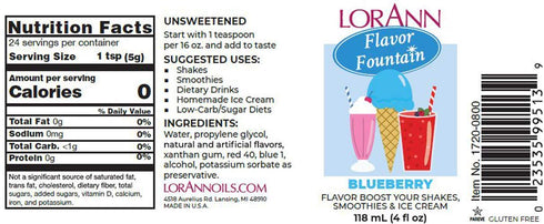 LorAnn Blueberry Flavor Fountain, 4 oz Bottle...