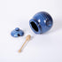 Cutiset Ceramic Honey Pot with Lid and Dipper, 20oz rustic Honey Jar (Blue)...