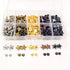 200 Sets 12MM Star Shape Leather Rivets Metal Studs Garment Rivets Hardware Accessories for Clothes Shoes Bags Belts DIY Leather Craft Supplies, 5...