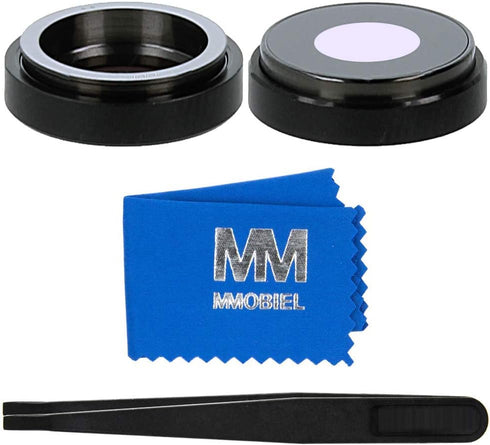 MMOBIEL Back Rear Camera Glass Lens Replacement Compatible with iPhone XR - 6.1 inch - 2018 - Incl. Double Sided Adhesive, Tweezer and Cloth - Bla...