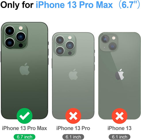 Antsturdy Compatible with iPhone 13 Pro Max Wallet Case,RFID Blocking PU Leather Phone Case Women Men Kickstand Flip Cover Wrist Strap Zipper Cred...