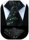 HISDERN Christmas Ties for Men Festival Necktie Boys Funny Vacation Xmas Tie Handkerchief & Pocket Square Set for Party...