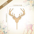 Wooden Deer Cupcake Toppers Antler Cake Picks Wedding Baby Shower Birthday Hunting Rustic Country Party Cake Decoration Supplies 24 Counts...
