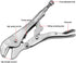 ViaGasaFamido Locking Pliers Curved Jaw Locking Pliers Wire Cutter Pinch Off Lock Tool Copper Pipe Sealing Pliers with Tension Spring 7mm 45# Stee...