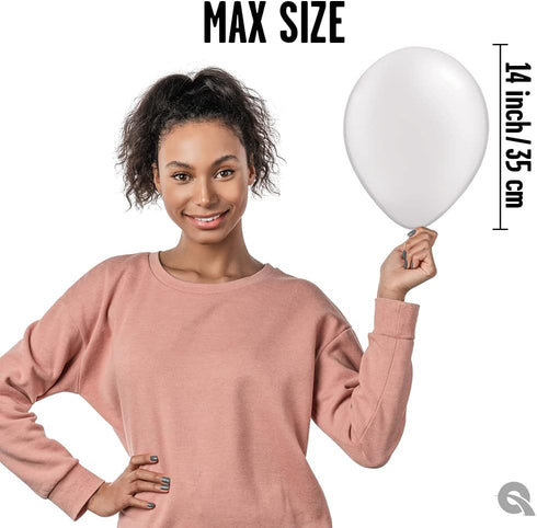 Qualatex 43788 Pearl White Latex Balloons, 11", White, Pack of 100...