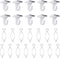 25 Pair Suspended Aluminum Drop Ceiling Hooks, Metal T-Bar Track Clip, White Heavy Duty Ceiling Hooks, Drop Ceiling Clips Hanger Kit for Home Clas...