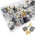 40pcs 10 Sizes Electric Motor Carbon Brushes for Replacement Repair Power Tools and Motors Part Such as Electric Hammer Drills, Circular Saws, Ang...