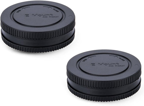 2 Pack JJC E-Mount Body Cap & Rear Lens Cap Kit for Sony A6000 A6100 A6300 A6400 A6500 A6600 A6700 A5100 A7C A7CR A7 IV III II A7R V IV III II A7S...