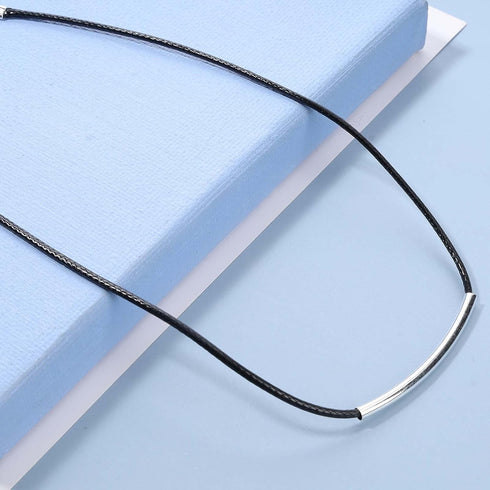 Boho Bar Suede Choker Necklace Black Leather Necklace Chain Silver Bar Choker Black Cord Velvet Choker Necklace for Women and Girls Gifts...