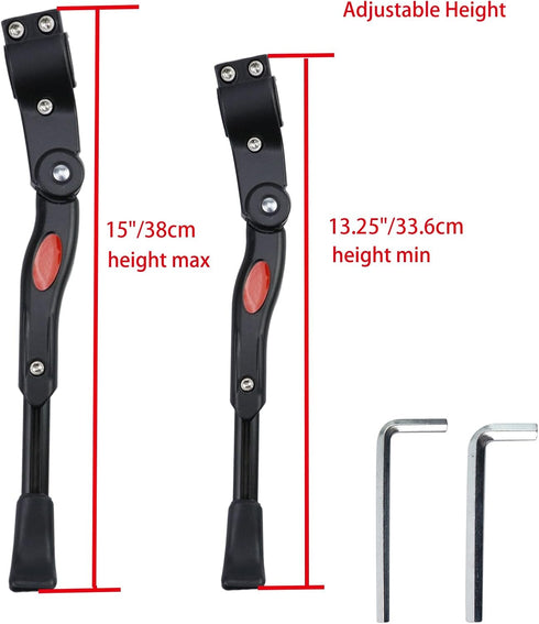 Aluminum Alloy Bike Kickstand for 22"-27" Bicycle Adjustable Bicycle Kickstand for 700 Road Bike...