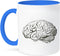 3dRose 15oz Coffee Mug Two Tone Blue, Brain Ceramic Mug - Unique Brain Themed Gifts for Science Lovers - Coffee Mug for Home, Office, or Classroom...