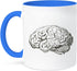 3dRose 15oz Coffee Mug Two Tone Blue, Brain Ceramic Mug - Unique Brain Themed Gifts for Science Lovers - Coffee Mug for Home, Office, or Classroom...