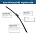 Rear Wiper Arm and Blade Set for BMW X5 X5M E70 2007-2013, Rear Windsheild Wiper Replacement for Back Windshield Window, OE: 61627161029...