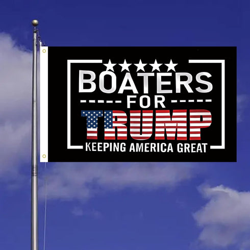 WENWELL Boaters for Trump 2024 Flag Double-Sided 3x5 Ft, Keeping America Great Flags Outdoor, Donald Trump President Flag for Boat with 2 Brass Gr...