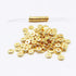 INSPIRELLE 100pcs Heishi Beads 6mm Long-Lasting Disc Brass Rondelle Spacer Beads Yellow Gold Plated Flat Round Shape Jewelry Metal Spacers for Bra...