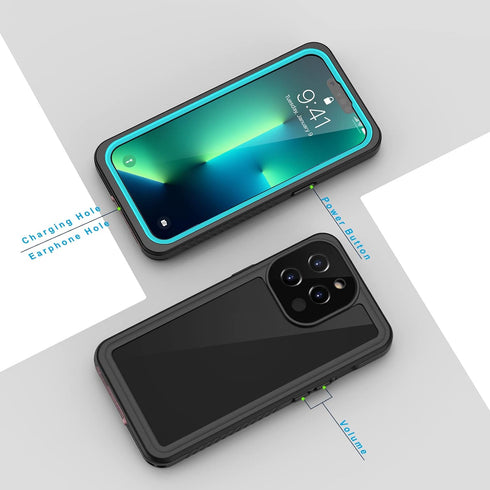 Lanhiem for iPhone 13 Pro Case, IP68 Waterproof Dustproof Shockproof Cases with Built-in Screen Protector, Full Body Heavy Duty Protective Cover f...
