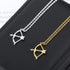 Bow and Arrow Necklace for Women Men Collar Stainless Steel Gold Color Archery Necklaces Jewelry Gift for Friend (Color : A)...