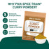 SPICE TRAIN, Curry Powder (14oz) Mild Indian Curry Powder | Lab Tested for Purity, Non-GMO | Packed in Resealable Ziplock Pouch...