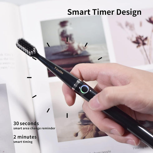 Electric Toothbrush with 6 Brush Heads, Sonic Electric Toothbrush for Adult, Rechargeable Travel Toothbrush,IPX7 Waterproof,120 Days, 3 Modes...