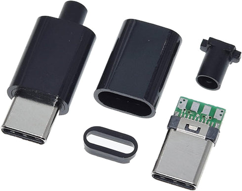 20Set USB 3.1 Type C Male Connector 24 Pin Welding Data Line Interface 24P PCB Board Support Module(10Set Black + 10Set White)...