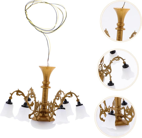 Model Chandelier Mini Lamp Doll House Mini Chandelier Tiny House Chandelier Lamp Tiny House Lamp Tiny House Ceiling Lamp Dollhouse Led Chandelier ...